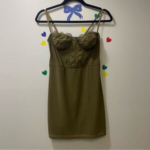Urban Outfitters Olive Lace Dress